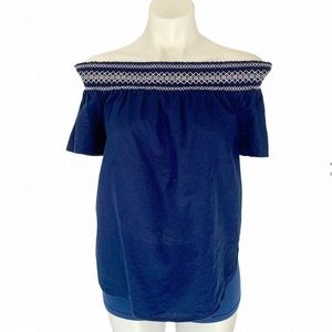 Vineyard Vines smocked off shoulder top size Large